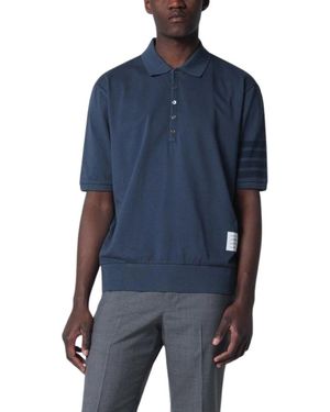 Thom Browne Tops ,Blauw ,Katoen Katoenen Polo