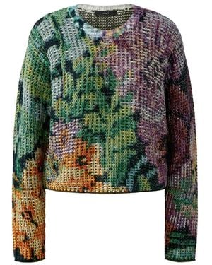 Ouí Rundhals-Strickpullover - Grün