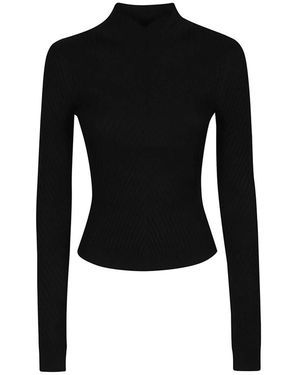 Victoria Beckham Truien & Vesten ,Zwart ,Georgia Turtle Neck Sweater