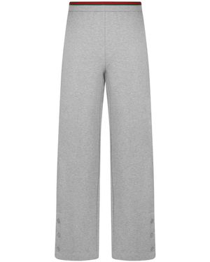 Gucci Katoenen Jersey Leisure Broek Met Web - Grijs