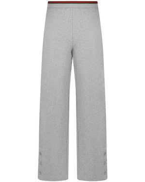 Gucci Katoenen Jersey Leisure Broek Met Web - Grijs