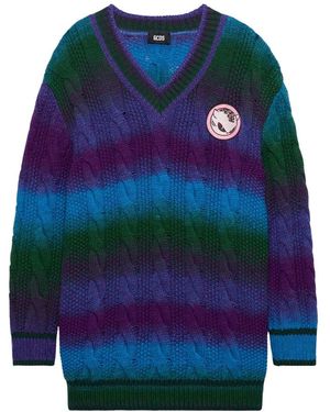Gcds Truien & Vesten ,Blauw ,Degradé Gebreide Trui