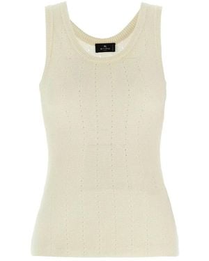 Etro Sleeveless Tops - Natural