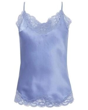 Gold Hawk Sleeveless Tops - Blue