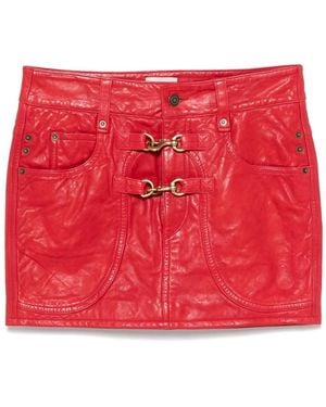 Isabel Marant Lederrock Mit Schnallen - Rot