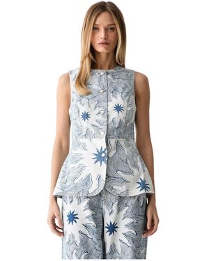 Never Fully Dressed Sleeveless Tops - Blu