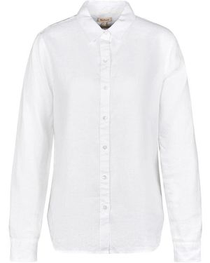 Barbour Overhemden ,Wit ,Linnen Marine Relaxed Shirt