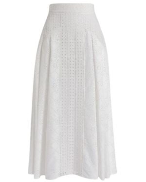 Alberta Ferretti Midi Skirts - White