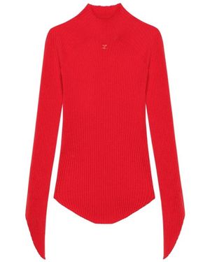 Courreges Truien & Vesten ,Rood ,Stijlvolle Sweaters Collectie