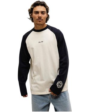 Pure Path Tops ,Veelkleurig ,Katoen Two-Tone Society Longsleeve T-Shirt - Zwart