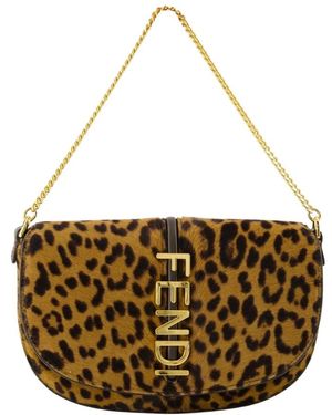 Fendi Graphy Wallet On Chain - Mettallic