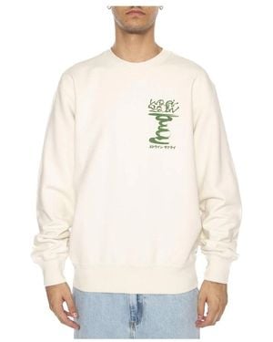 Edwin Hoodies & Sweatvesten ,Felpa Girocollo - Wit