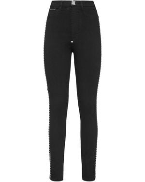 Philipp Plein Super High Waist Jegging - Zwart