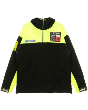 Iuter Challenge Hoodie Schwarz Leichter Reißverschluss Hoodie - Gelb