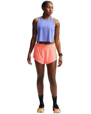 Nike Aeroswift Dri-Fit Adv Mid-Rise 3In Brief-Lined Running Shorts - Rood