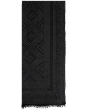 Alberta Ferretti Accessoires ,Grijs ,Wol Veelzijdige Sjaal - Zwart