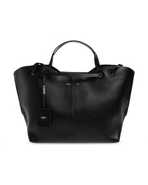 Max Mara Tassen ,Bruin ,Leer Mixed Doubles Shopper Bag - Zwart