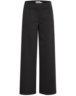 Ichi Wide Trousers - Nero