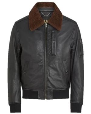 Belstaff Alstone Jacket Lamb Leather /earth Brown 48 - Black