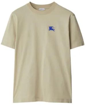 Burberry Equestrian Knight Geborduurd T-Shirt - Naturel