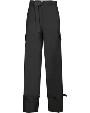 Sacai Straight Trousers - Nero