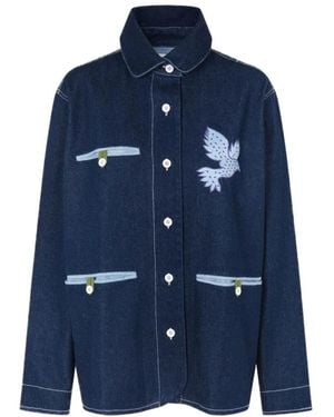 Lolly's Laundry Jassen ,Blauw ,Denim Denim Jacket
