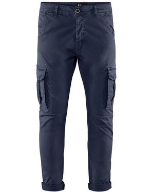 Bomboogie Cargo Broek Van Katoenen Gabardine - Blauw
