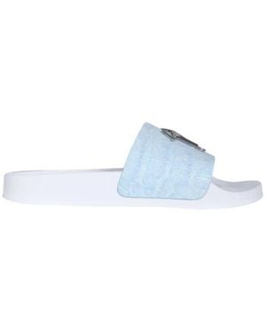 Giuseppe Zanotti Slide-Sandalen Mit Logo - Blau