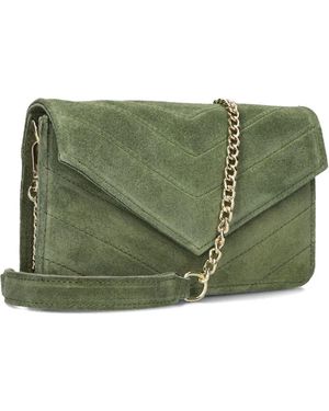 Notre-v Grüne Wildleder-Schultertasche Laurie