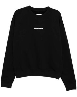 Jil Sander Sweatshirt Met Logo-Print - Zwart