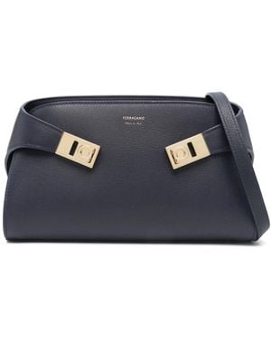 Ferragamo Mitternachtsblaue Mini-Schultertasche
