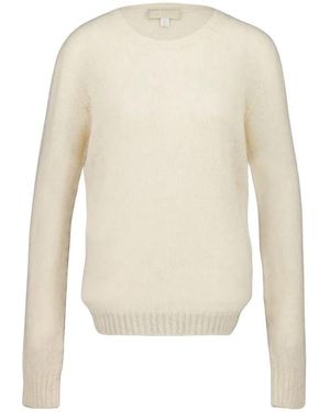 120% Lino Round-Neck Knitwear - White