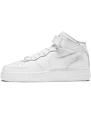 Nike Fitness ,Wit ,Leer Air Force 1 Mid Le