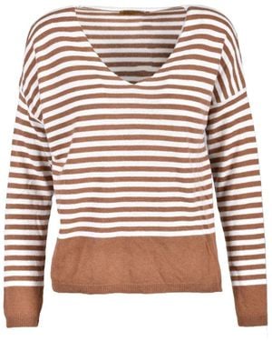 EBARRITO V-Neck Knitwear - Marron