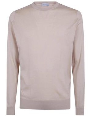 John Smedley Rowland Rundhals-Pullover - Grau