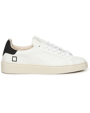 Date Weiße Sneakers Mit Nubuk-Absatz