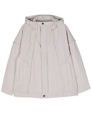 Issey Miyake Gepolsterte Kapuzenjacke - Grau