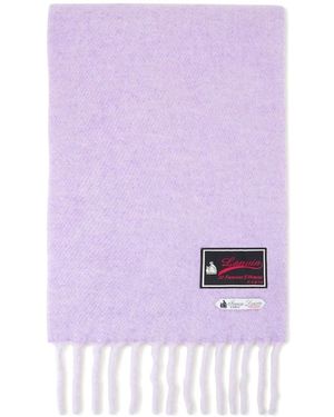 Lanvin Accessoires ,Paars ,Wol Fluffy Scarf Smash Met Label