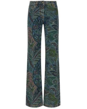 Etro Jeans Mit Blumenmuster - Grün