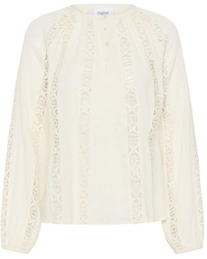 Saint Tropez Helmasz Blouse - Wit