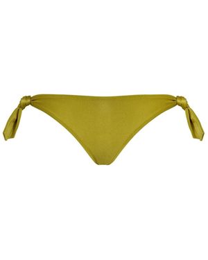 Vilebrequin Solid Stretch Glanzende Bikini Bottom - Geel