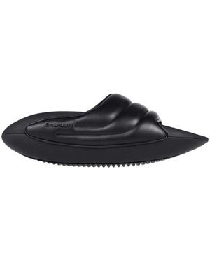 Balmain Shoes > flip flops & sliders > sliders - Bleu