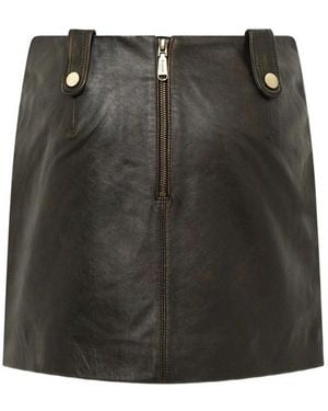 Blugirl Blumarine Panelenleren Rok - Zwart