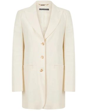Alberta Ferretti Single-Breasted Coats - Neutro