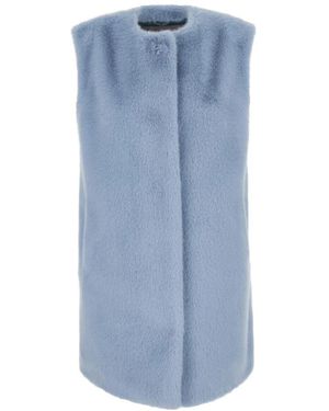 Herno Faux Fur &Amp; Shearling Jassen - Blauw