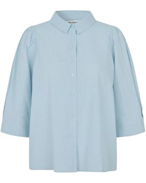 Lolly's Laundry Overhemden ,Blauw ,Katoen Bono Ll Shirt Ss