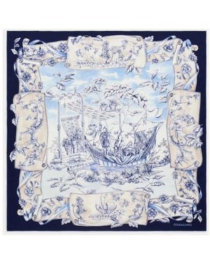 Ferragamo Silky Scarves - Azul