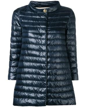 Herno Nylon Midi Down Jacket - Blue