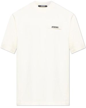 Jacquemus Grosgrain Logo T-Shirt - Wit