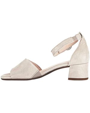 Gabor Elegante Riemchensandalen Mit Absatz Und Zierbohrungen - Weiß